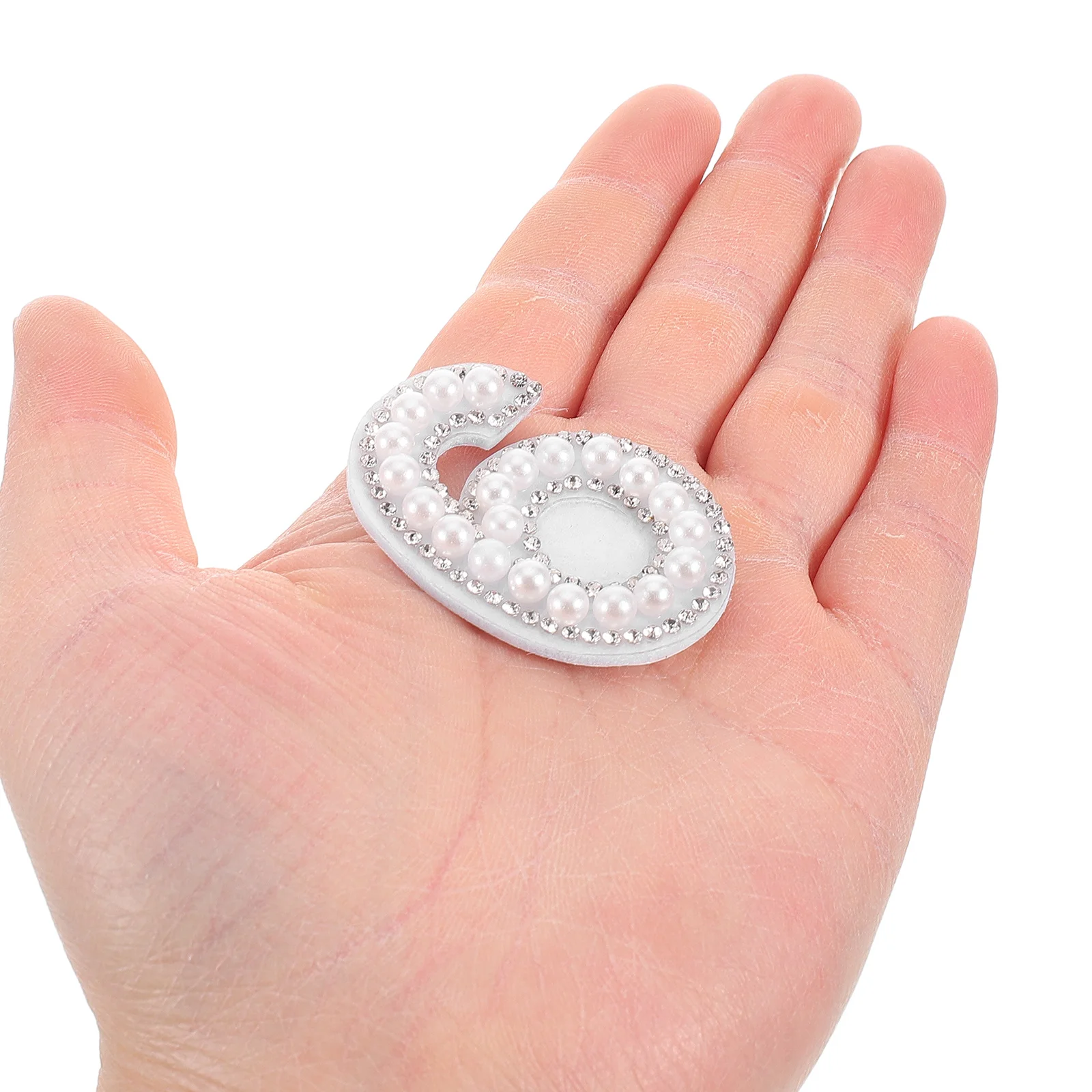 

10Pcs Imitation Pearl Number Rhinestone Stickers Self Adhesive Embroidery Applique DIY Fabric Patch for Clothes Shirts Coats