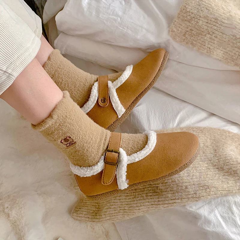 1-пара-толстых-противоскользящих-носков-средней-длины-зимние-носки-с-капибарой-теплые-термодвусторонние-кашемировые-носки-осенне-зимние-носки-для-сна-на-полу