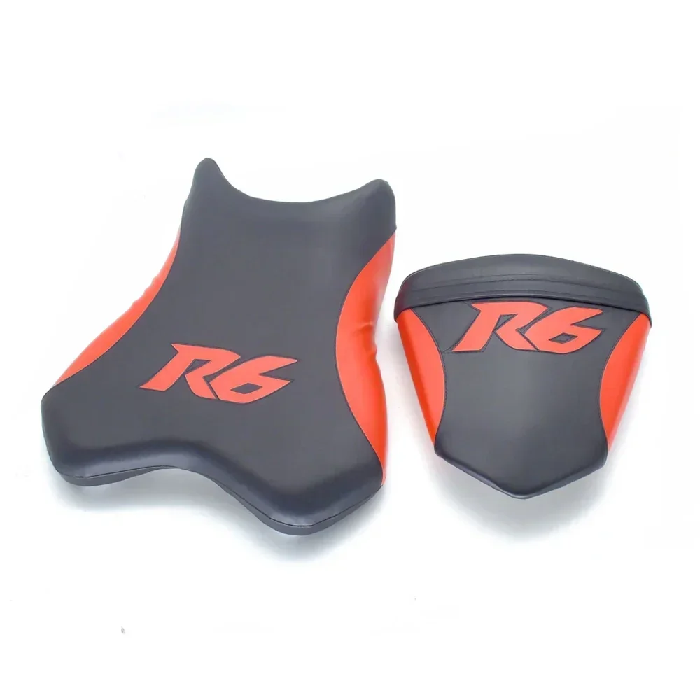 

Motorcycle Black Red Front Rear Seat Pillion Cushion Saddles For Yamaha YZF R6 2006-2007