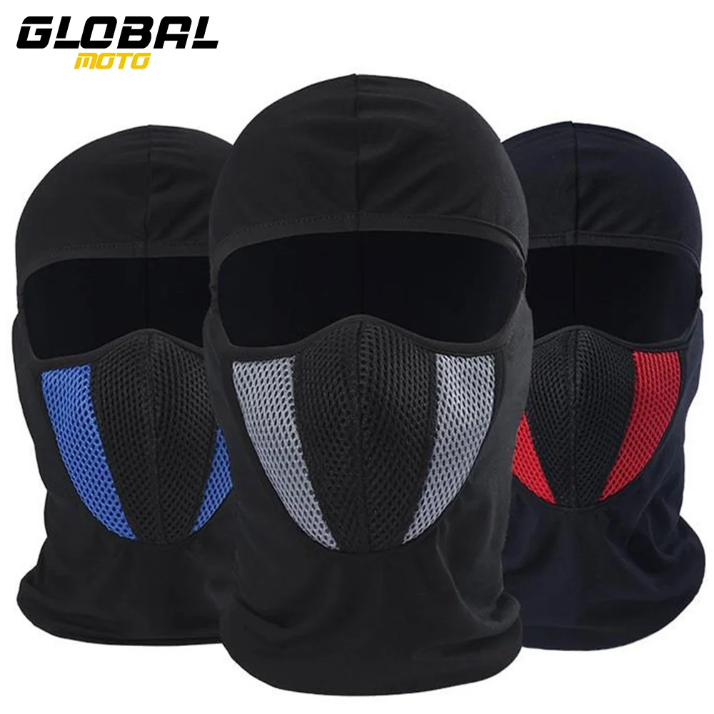 Breathable Balaclava Motorcycle Full Face Mask Motorbike Cycling Bike Mask Motocross Helmet Hood Moto Riding Face Mask 4 Colors