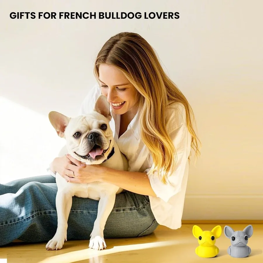 Pato De Bulldog Francés con estampado 3D, pato francés para Jeep Ducking Bulldog, regalos para amantes, decoración De estantería, tones para salpicadero De coche, Orname