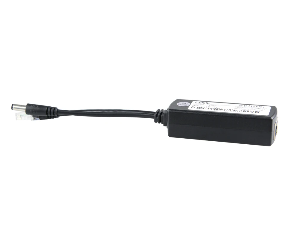 PoE Splitter Cable 13W IEEE 802.3af/at Compliant Certs PoE to DC for Non-PoE Devices Plastic ABS CCTV Surveillance