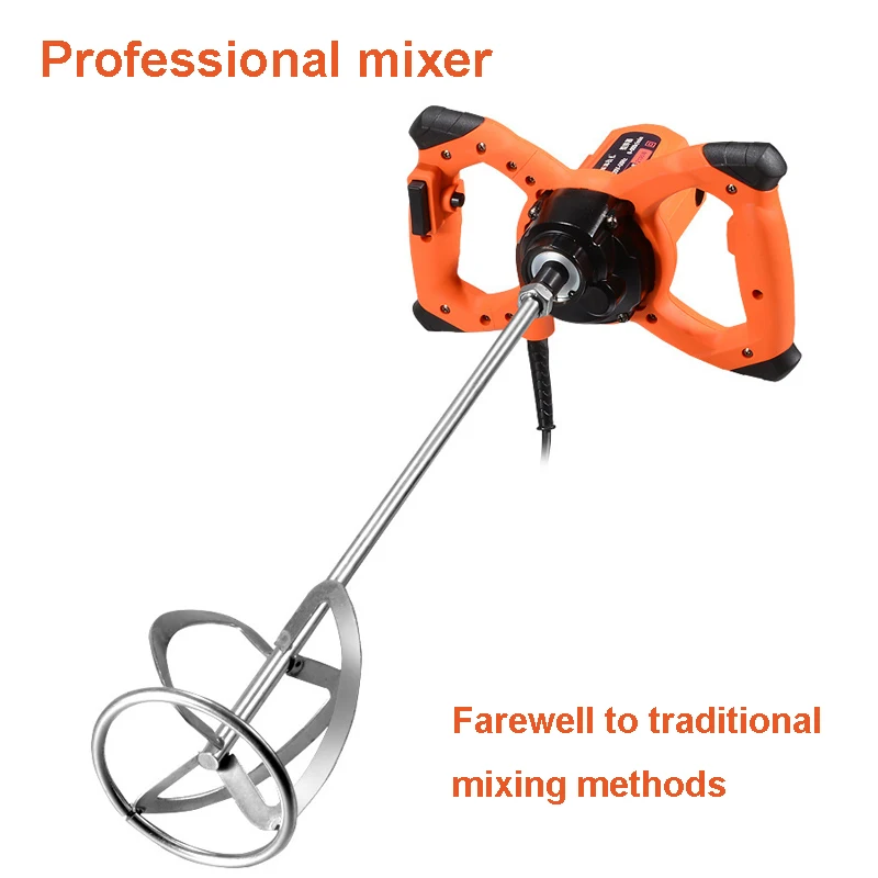 Industrial Putty Powder Mixer Coating Paint Mixing Cement Putty Electric Handheld Asher Mixer 6 Gear Adjustable Speed Mixing Rod