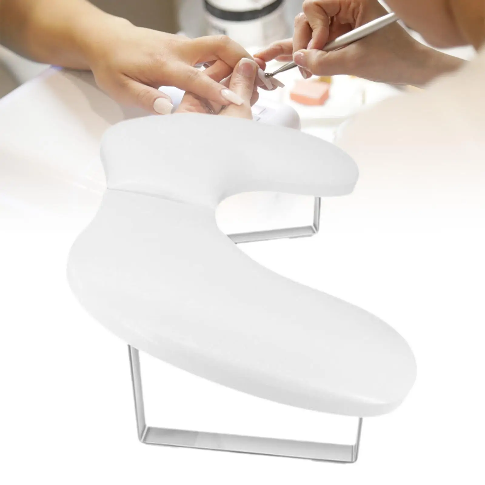 

PU U Shape Nail Arm Rest Comfortable Non Slip for Home DIY Personal Salons