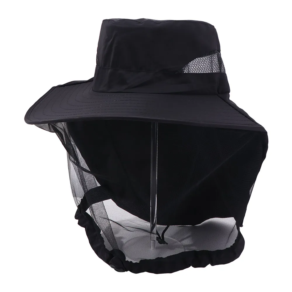 Foldable Bee Mosquito Hat Wide Brim Face Covering Net Cover Fisherman Hat Insect Proof Bucket Cap Sun Protection Hat Outdoor