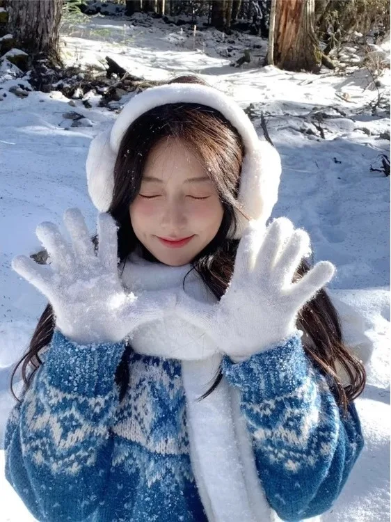 

Loose Cisas Knitted Sweater Women's Faion Outerwear Lazy Sle Color Blo Diamond Pattern Vintage Turtlene Pullover