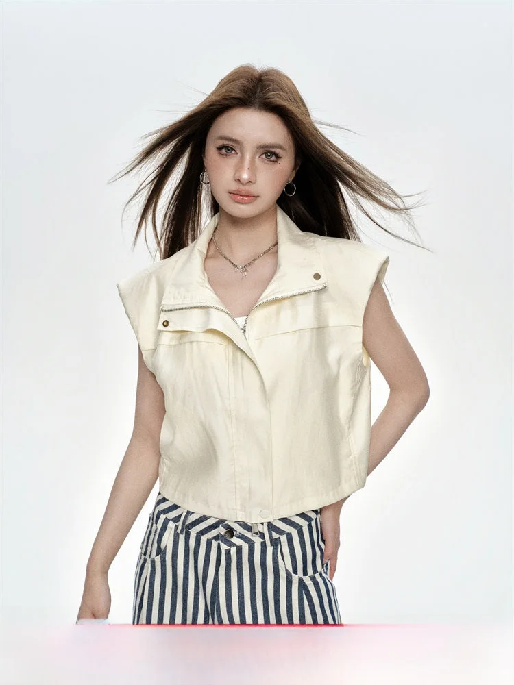 

Жилетка Chill Zoe Workwear: Легкий, Модный, Универсальный, Летний, на Молнии, Стандартной Длины