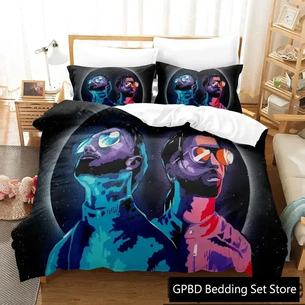 3D Print PNL Rap Duo Bedding Set Boys Girls Twin Queen King Size Duvet Cover Pillowcase Bed boys Adult Home Textileextile