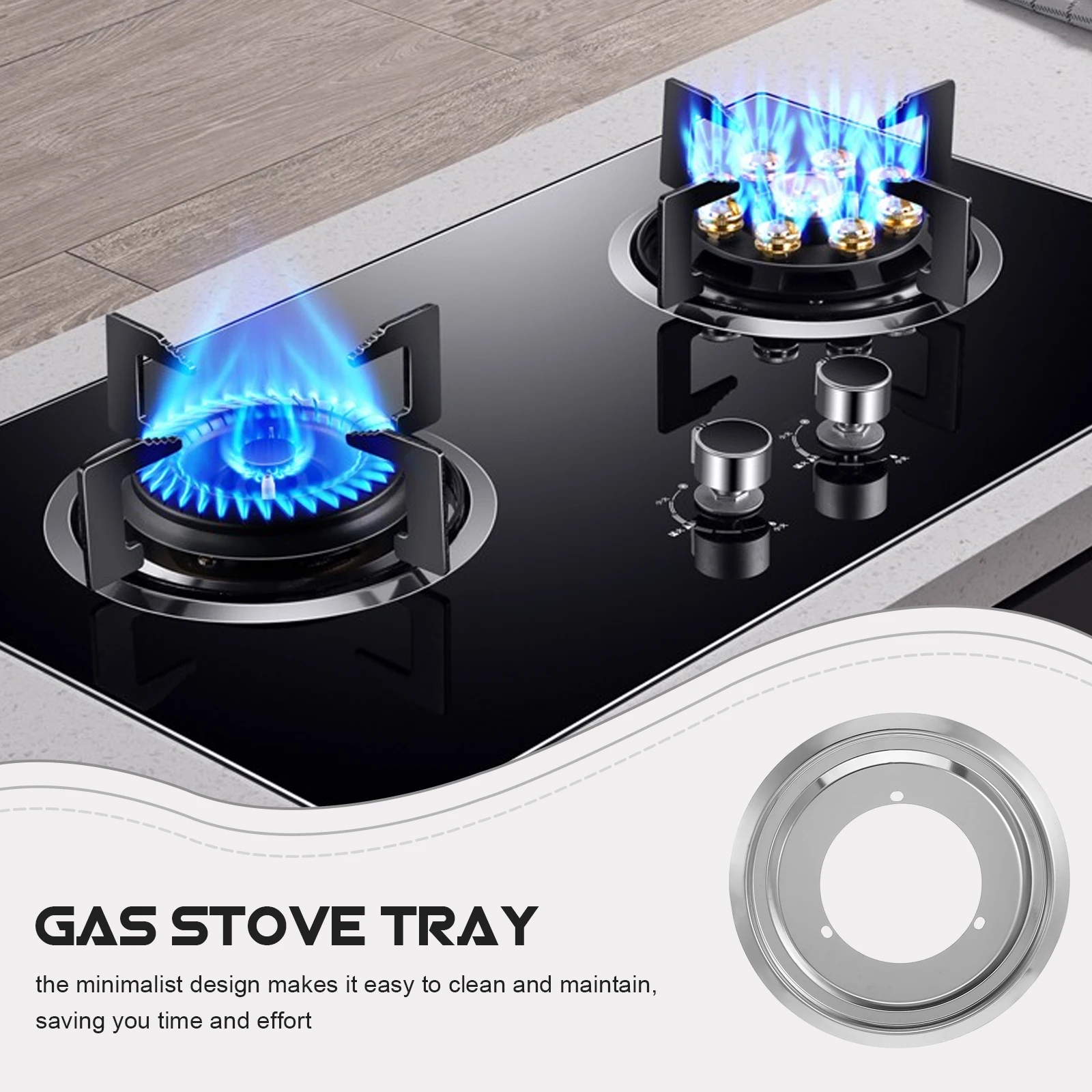 

Gas Stove Water Tray Electric Burner Replacement Drip Pans for Desktop Trays Cooktops Stainless Steel Range