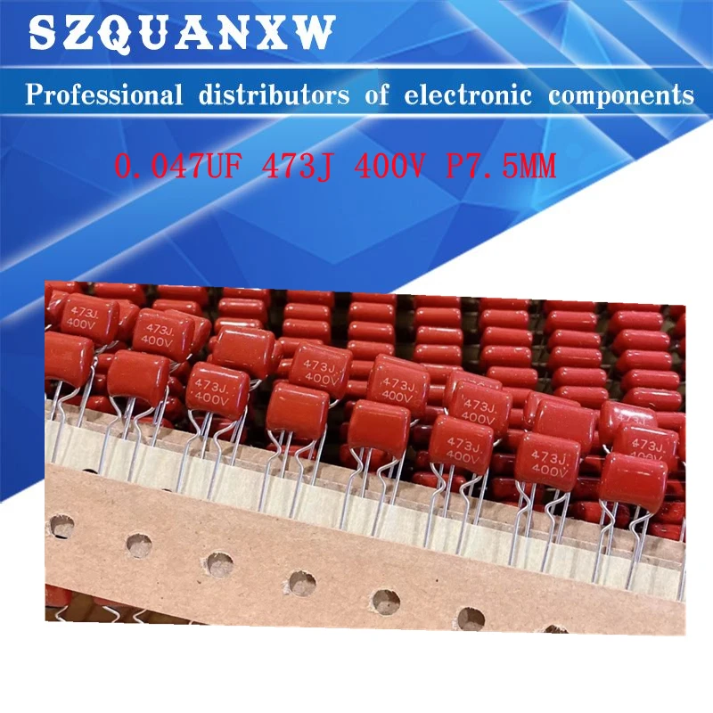 10 Stuks Cbb 400v473j 0.047Uf 47nf Pitch 7.5Mm 400V 473j Cbb Polypropyleen Filmcondensator