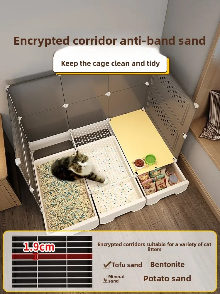 For Cat Villa Household Indoor With Toilet Integrated Large Free Space Small Cattery Cabinet