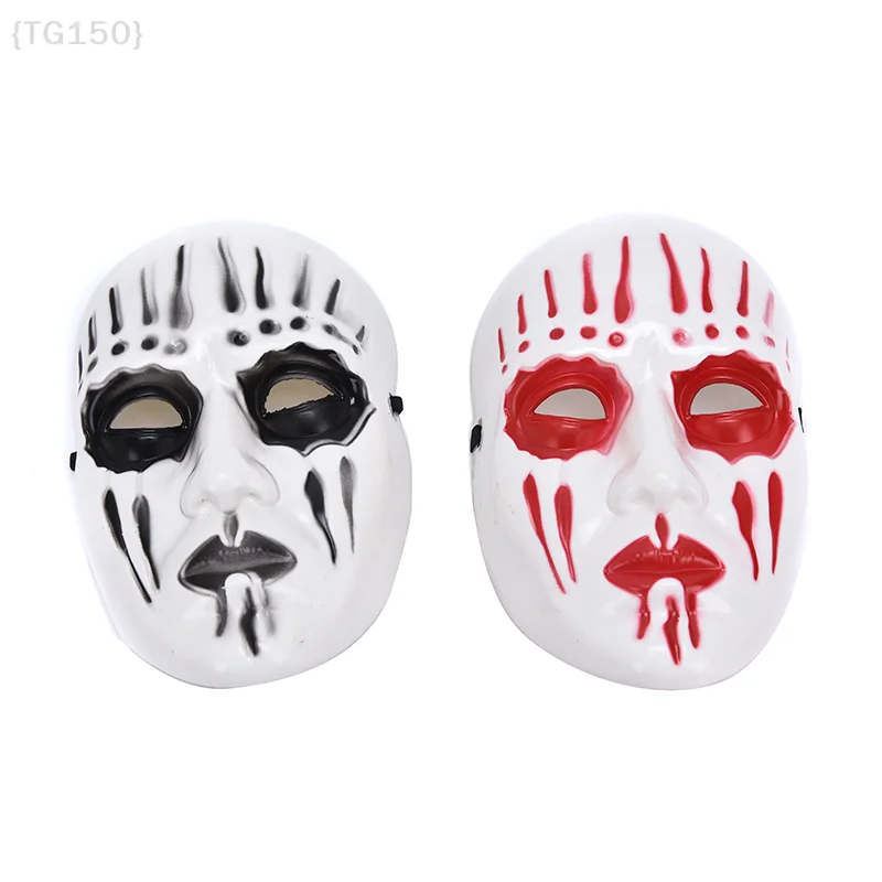 【De】Máscara de resina Slipknot Joey Jordison e máscara feminina de strass – flor de renda meia face para cosplay de Halloween