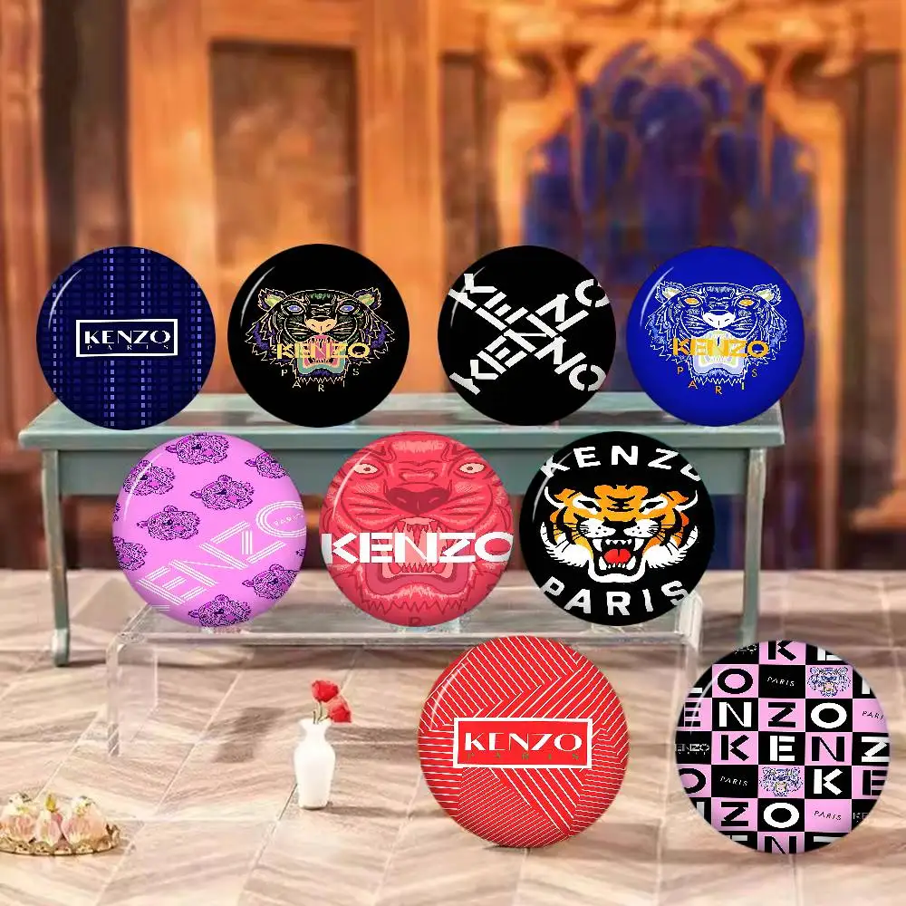Broches Redondos de Desenho Animado Tiger K-Kenzo Fashion 32/44/58mm, Alfinetes Artesanais para Mochilas, Acessórios de Joalheria, Presentes Criativos, Emblemas