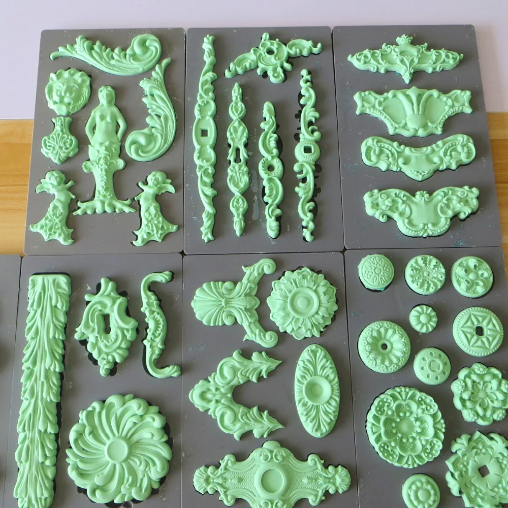 

Fondant Mold Silicone Cake Mold Sugarcraft Cake Decorating Mold Art Decor Molds Mixed Media Clay Food Grade Vintage Moulds Royal