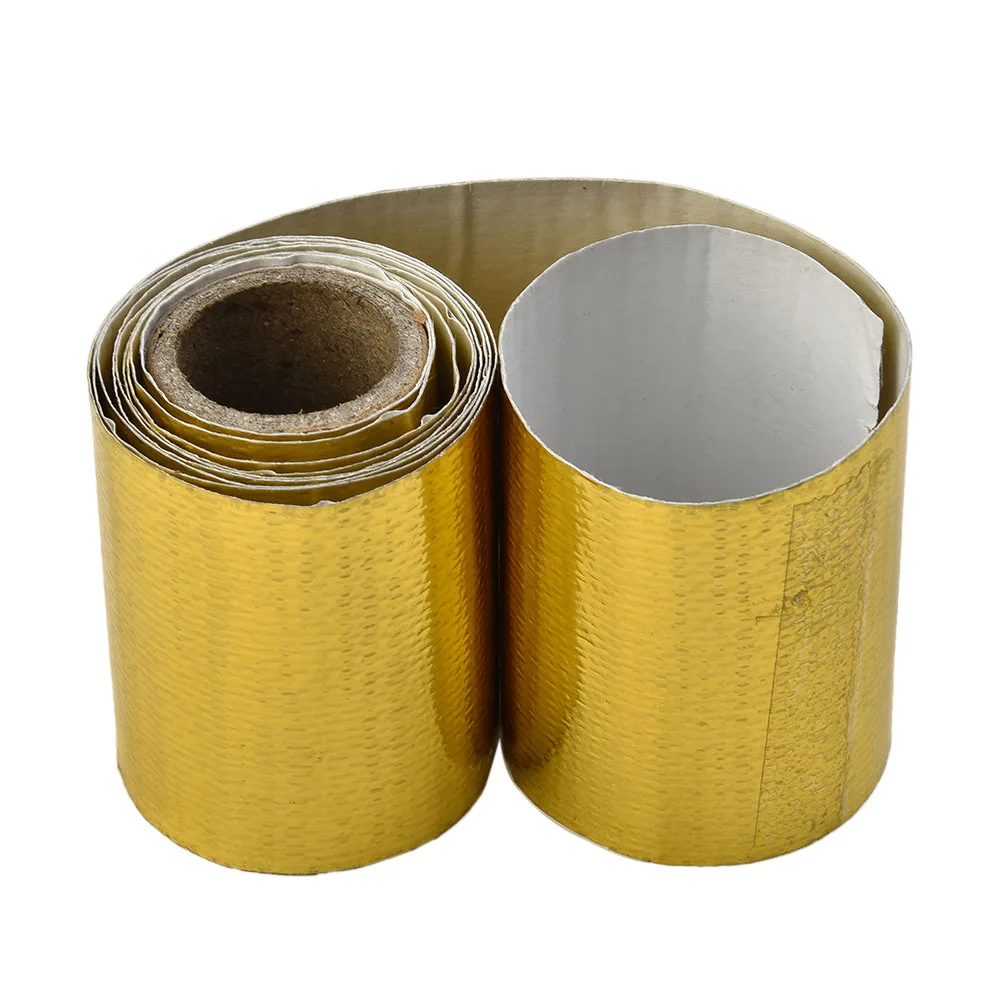 

New Heat Shield Wrap Tape Waterproof 100 X 5cm Air Intake Car Exhaust Exhaust Tape Fiberglass Foil Tape GMJJ3946