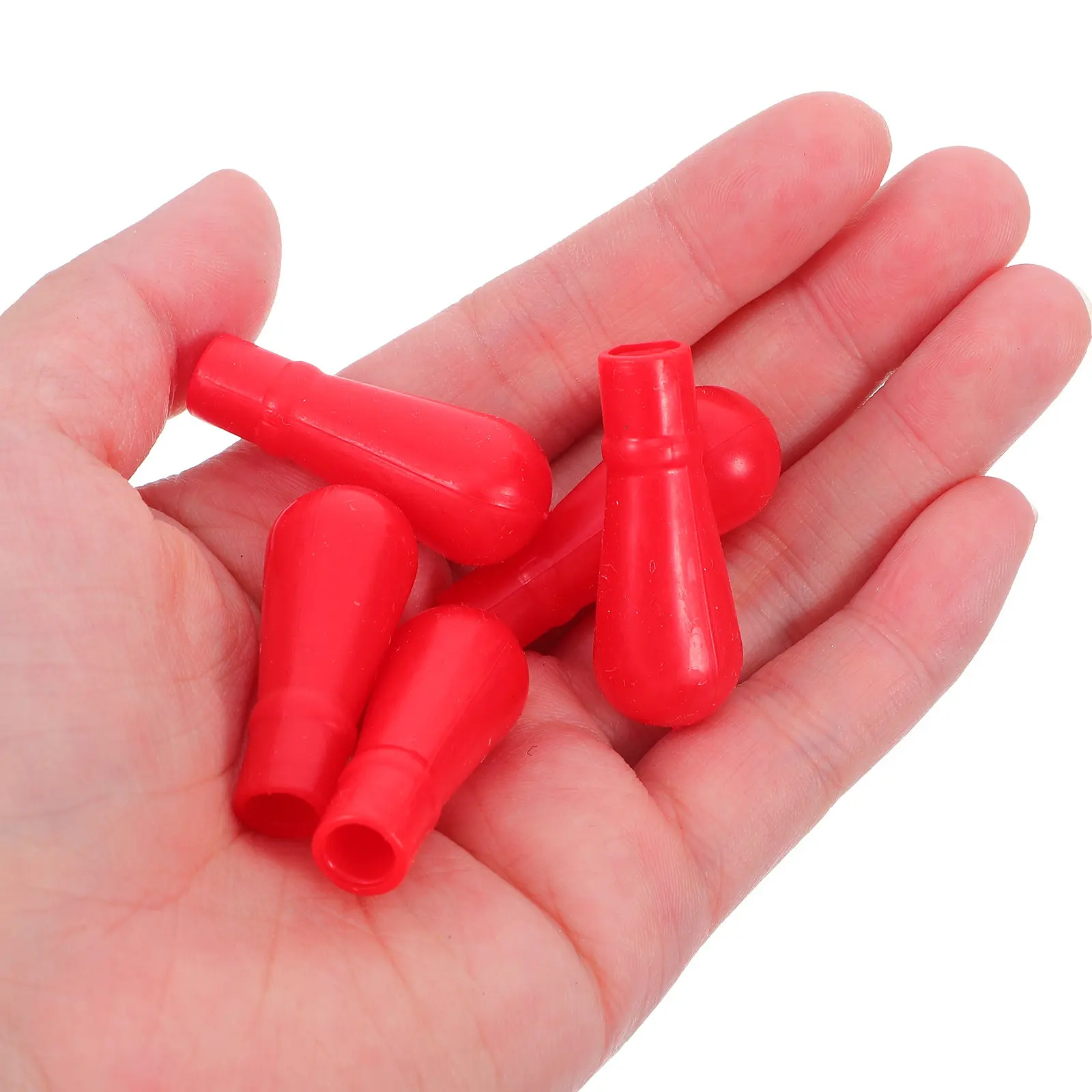 40Pcs Red Silicone Dropper Caps Secure Fit Easy Install Chemical Resistant Universal Glass Pipette Laboratory Accessories