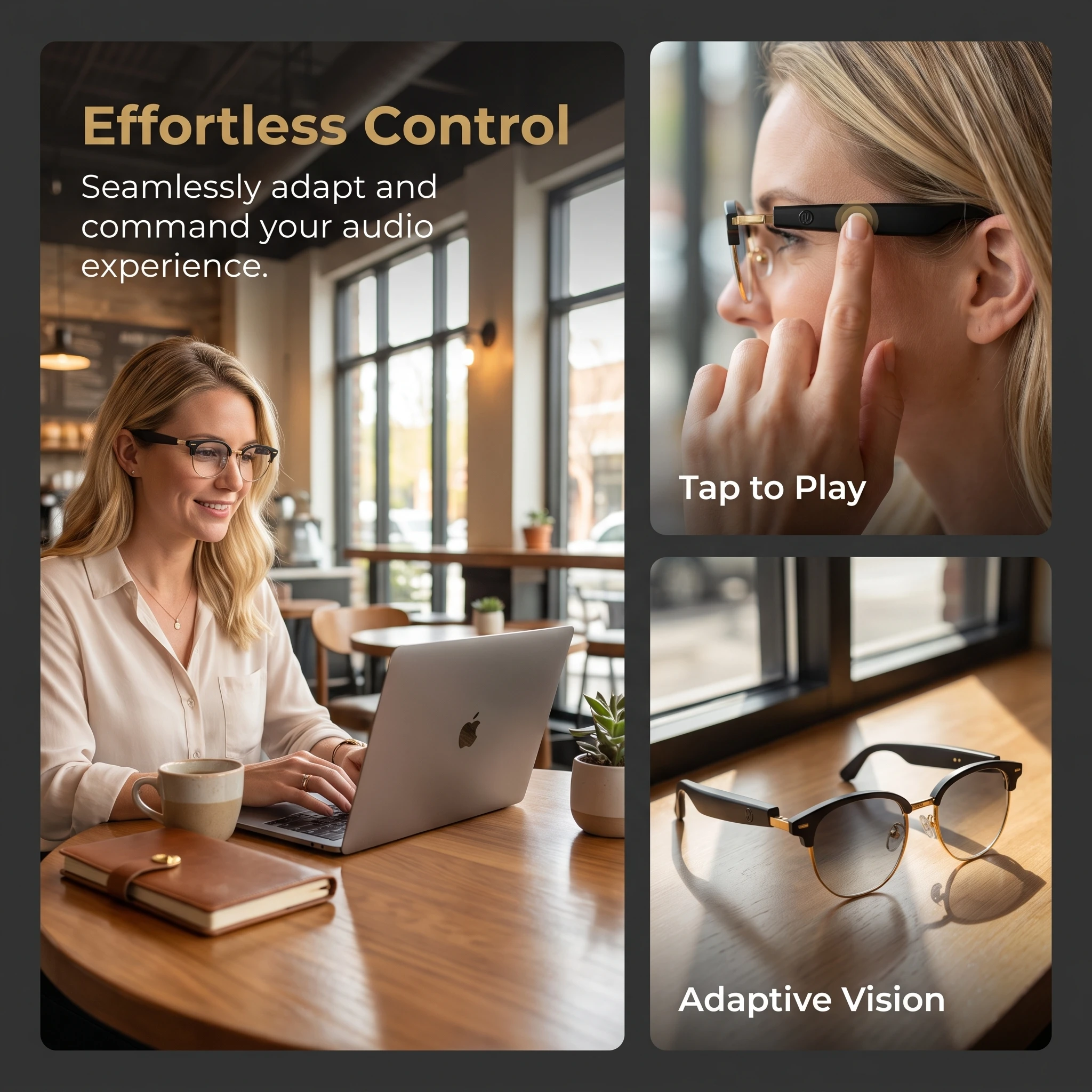 男女兼用フォトクロミックAIスマートオーディオグラス。高音質 - Photochromic Smart Sunglasses Audio のレビューと価格