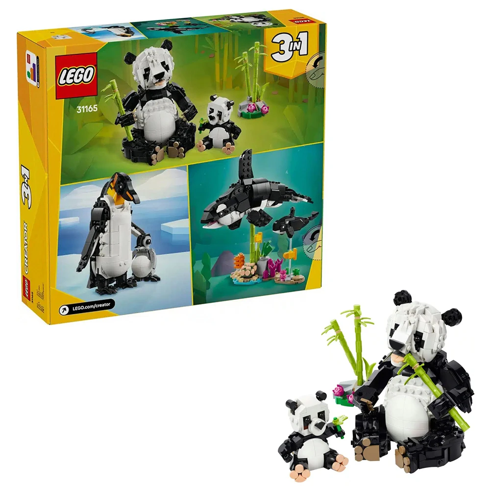 Lego Building Blocks 3 and 1 Animal Series Wild Panda and Cute Rabbit Children's Puzzle Toy Model DIY Toy Children's Gift