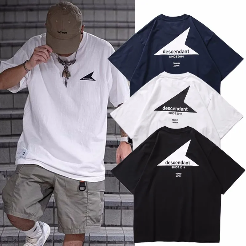 

2023 DESCENDANT DCDT Hidden Exclusive Triangle Print Men's Casual Loose Short Sleeve T-Shirt TX920