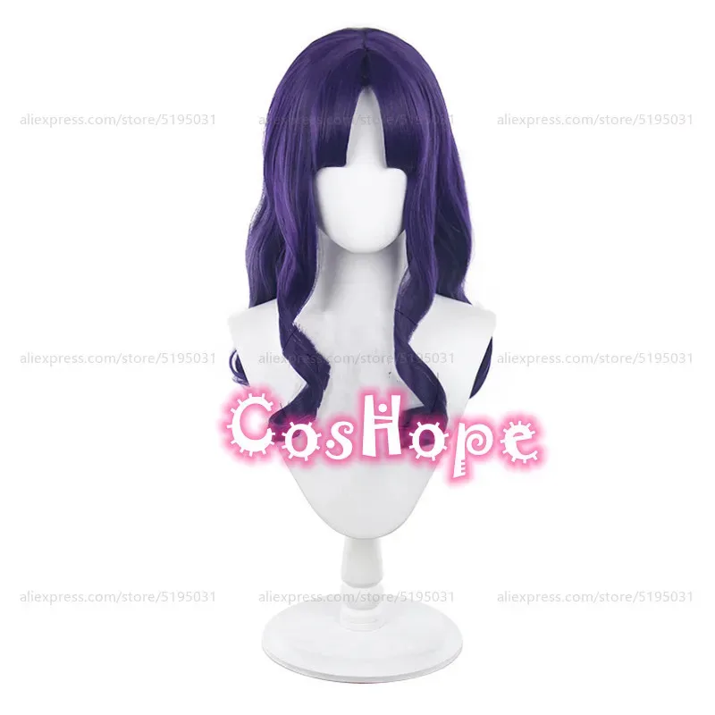 

Vivi 2025 Katsuragi Misato женский 55 см вьющийся темно-фиолетовый парик аниме косплей термостойкие синтетические парики