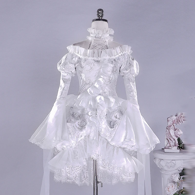 New Kira Kishou Cosplay Anime Rozen Maiden Classic Retro White Devil One piece Lace Lolita Dress Women Costume A