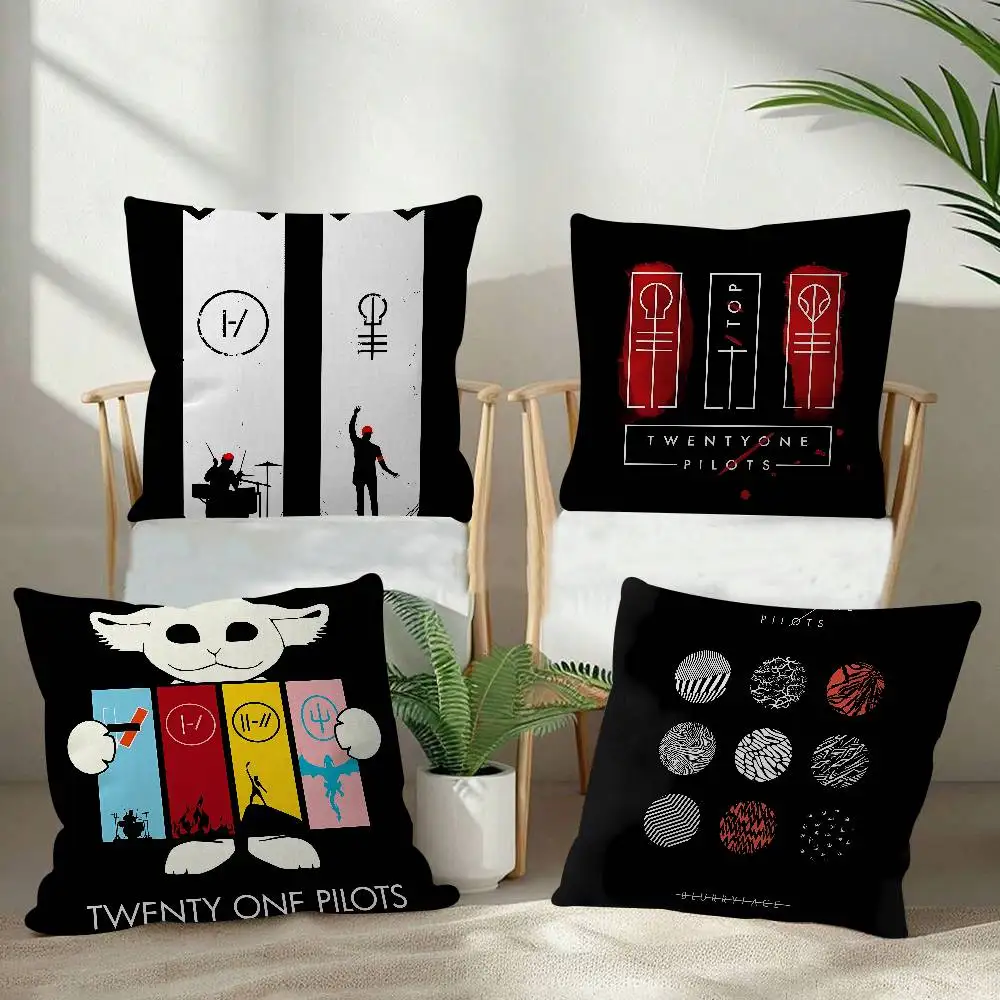 Band T-Twenty O-One Pilotss Pillow Case Fashion Square Pillowcase Bedroom Sofa Room Ins Decoration Leisure