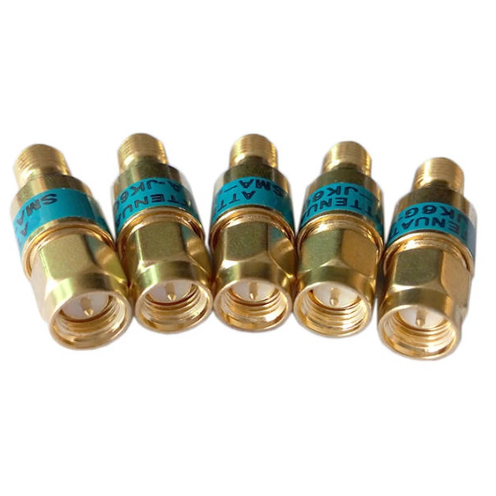 1pc 2W Attenuator For RF Coaxial Application With Gold-Plated Copper 1-30DB Optional 30*10*10 Mm Electrical Equipment Supplies