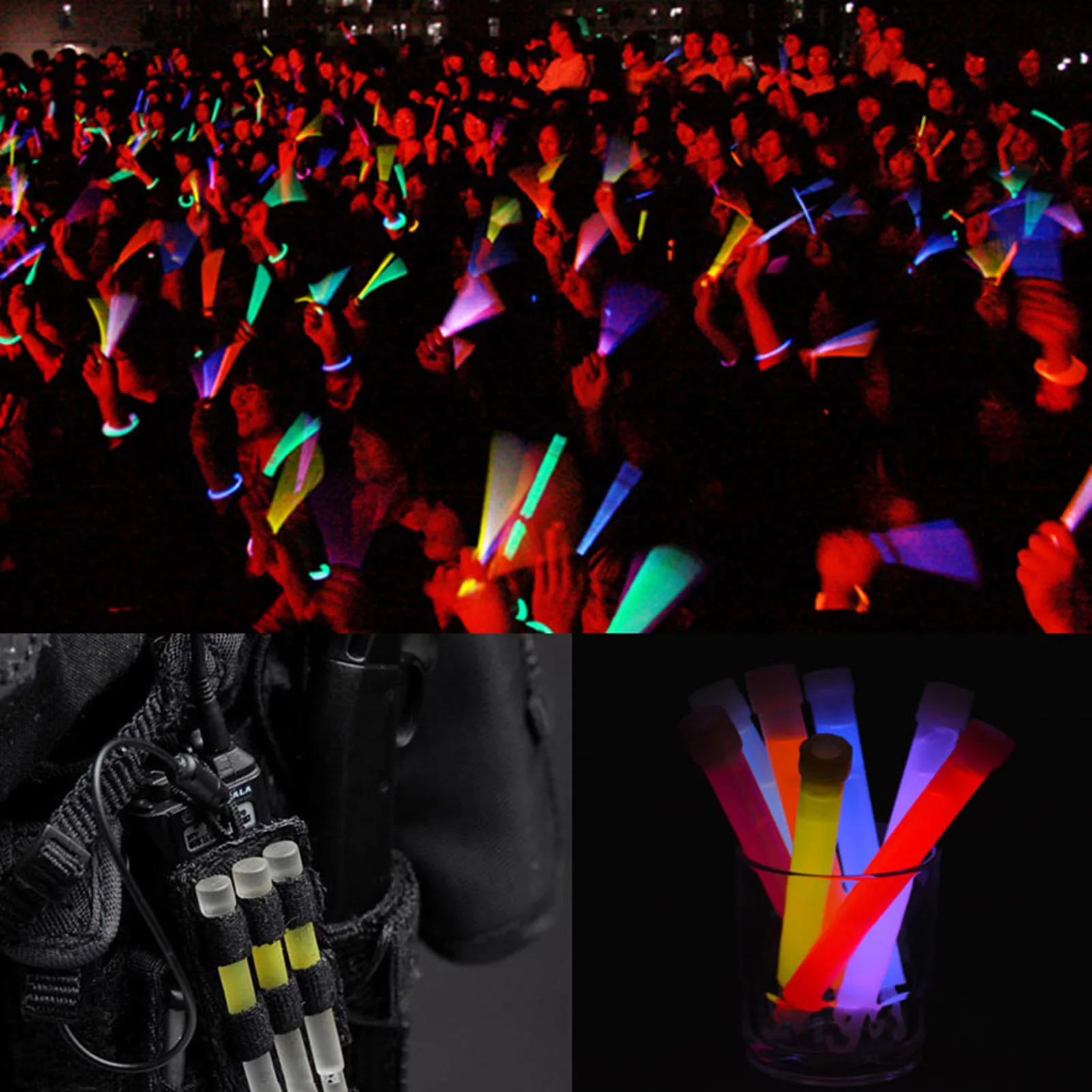 Glow Sticks Bulk Party Favors Set Disposable Light Sticks with Mixed Colors for Christmas Birthday Camping Activities view 6