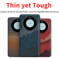 For huawei mate 60 pro case carbon 600d kevlar aramid fiber fold magsafe fabric thin hard cover magnetic balck Slim light red
