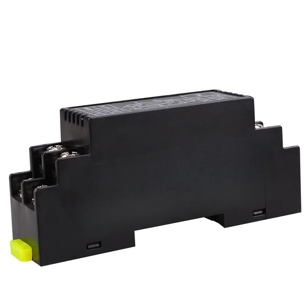 Black K-Type Thermocouple Temperature Transmitter 0-1300C 4-20mA 0-10V Output Signal Isolator For Industrial Automation Rail