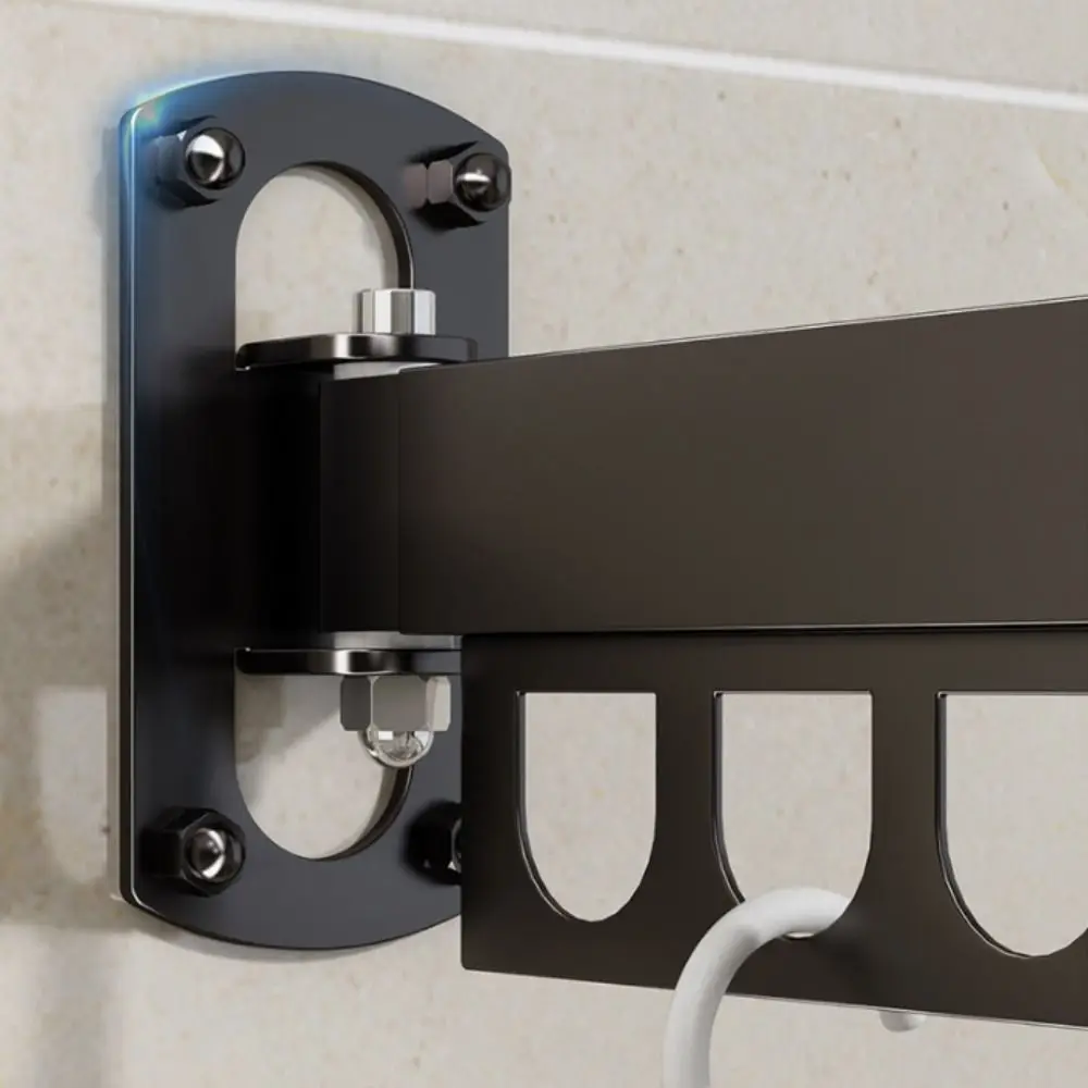 

Практичная складная сушилка для белья из нержавеющей стали, экономящая место, устойчивая к ржавчине, телескопическая вешалка, настенная вешалка для одежды, для прачечной