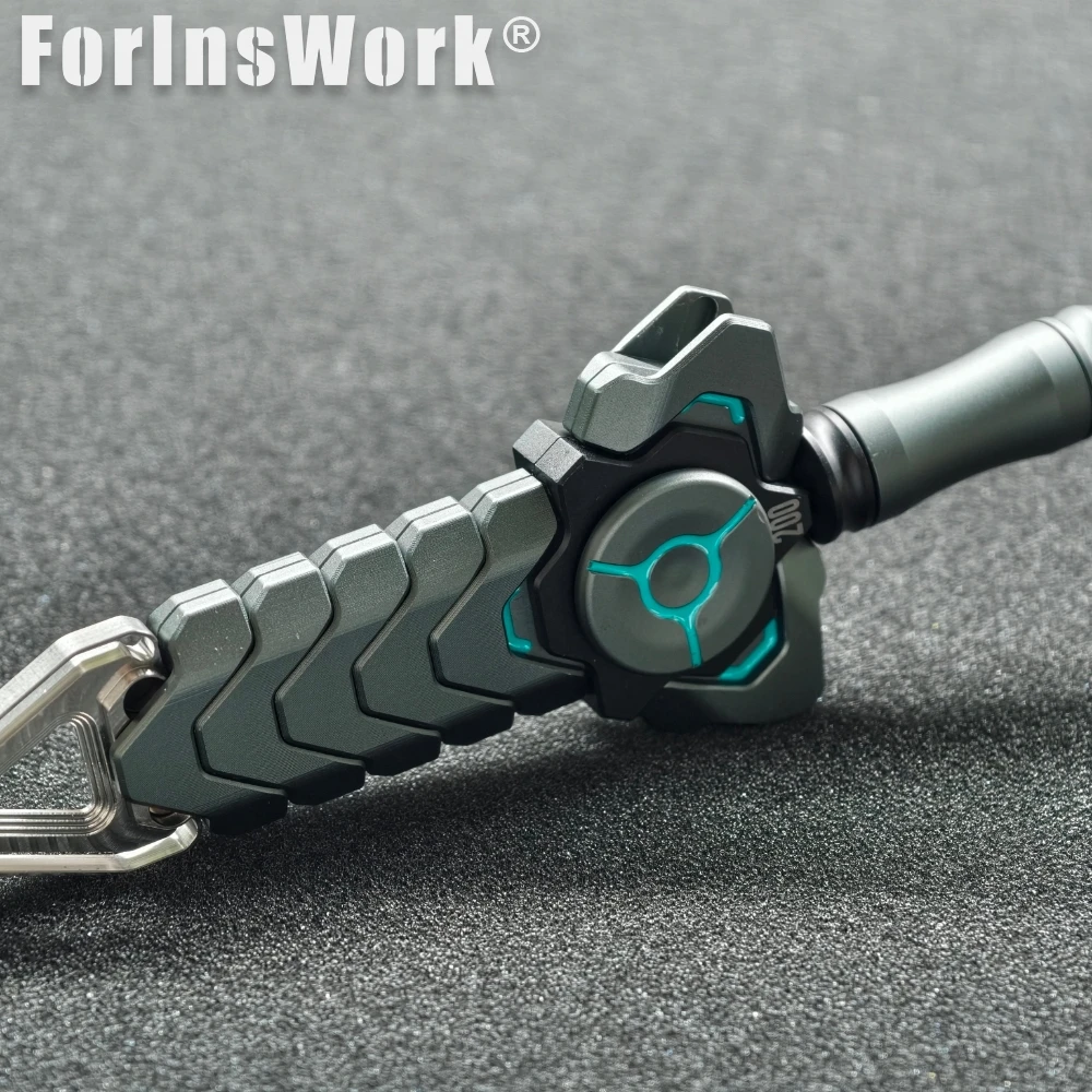 SkyNest-ShimShy RATTLESNAKE SWORD LITE Aerospace Aluminum Flick Sheath Burst-Armor Form · Glow Mode Fidget Spinner Toy