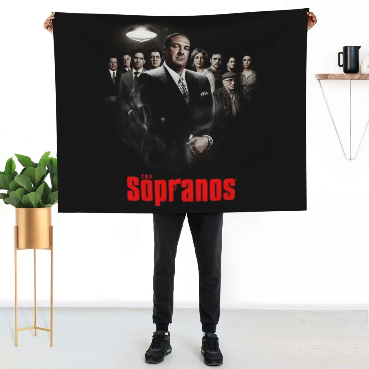 

Sopranos Vintage Throw Blanket Shaggy Furry Soft Blanket for Bedroom Living Room