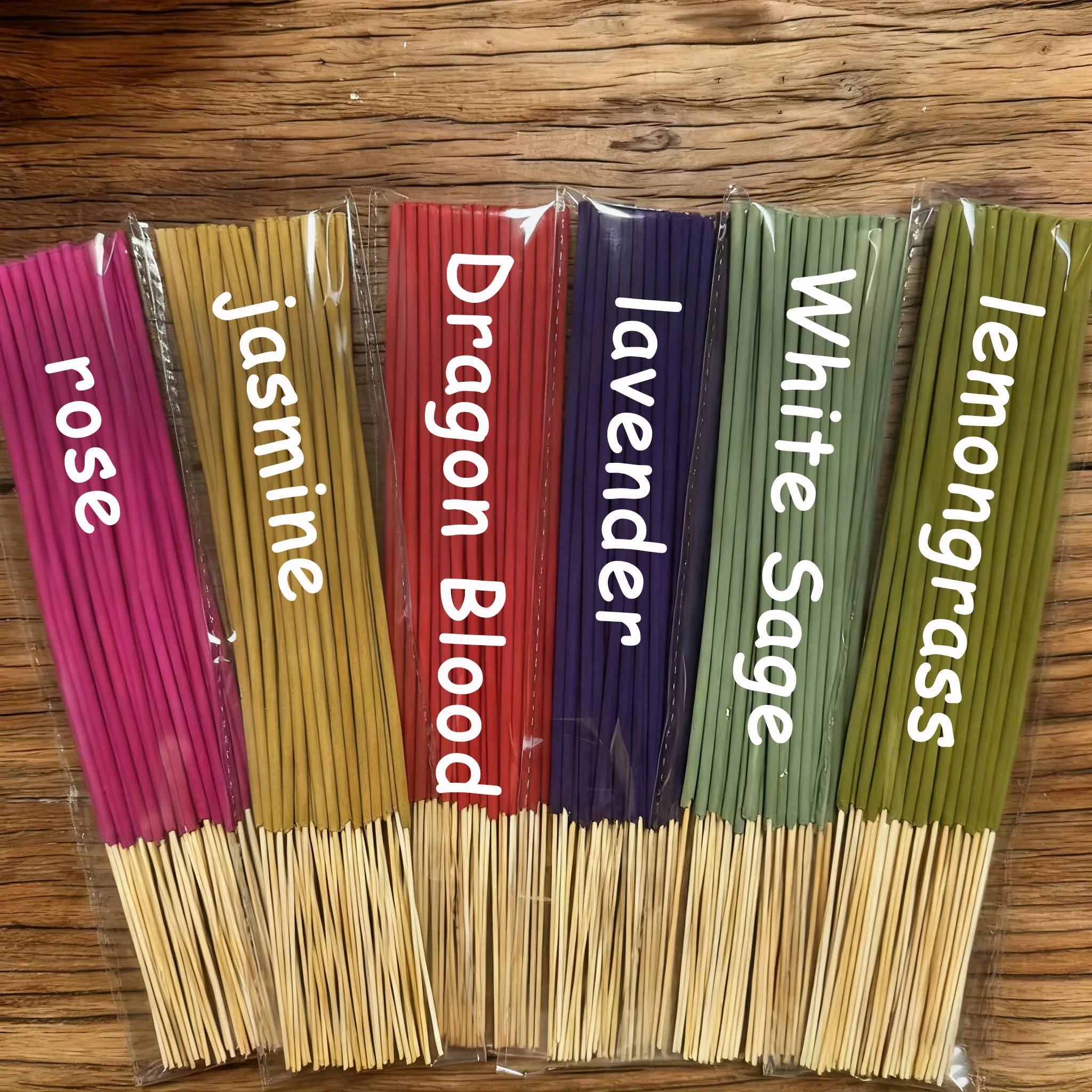 6 Sets of Approximately 150/300/600 High-Quality Aromatherapy Sticks - Including Rosemary, Lavender, Lemongrass, Dragon Blood, Rose, Jasmine, Lemongrass Suitable for Purification, Yoga Meditation, and Home Use - a Perfect Gift with Long-Lasting Fragrance