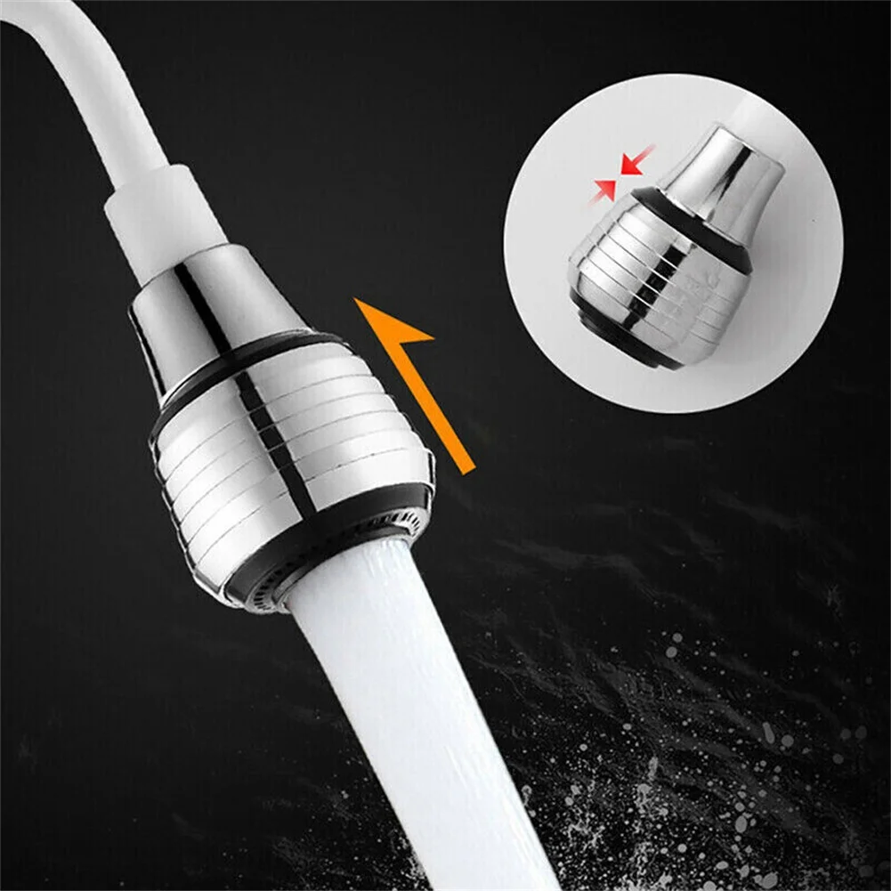 Tap Extension Nozzle with Flexible Hose and Dual Flow Options for 360 Degree Sink Cleaning and Water Efficiency