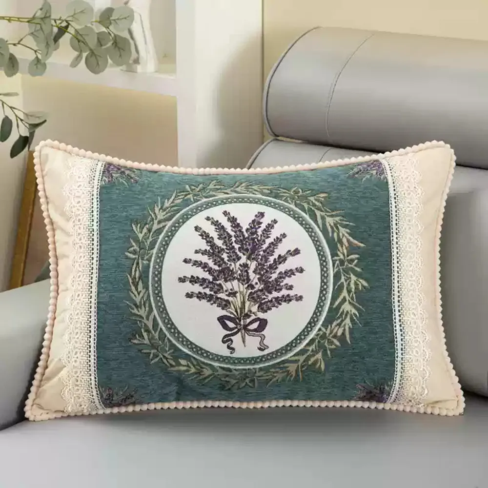 Lavender Chenille Nap Back Pillow Bedside Living Room Sofa Cushions Cozy Sleeping Neck Support Throw Pillow for Home Traveling