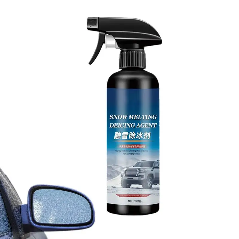 Windshield Deicer Spray Snow Melting And Deicing Agent 500ml Car De-Icing Spray Ice And Snow Remover Rapid Thawing Glass Freeze