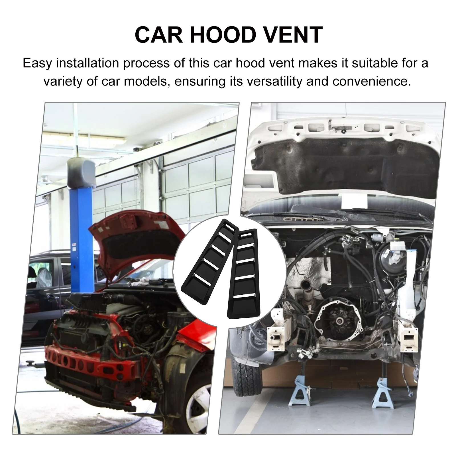 2 pçs capô do motor do carro ventilação lateral entrada de ar cobre aberturas de ventilação automotiva exterior para redução de temperatura do veículo