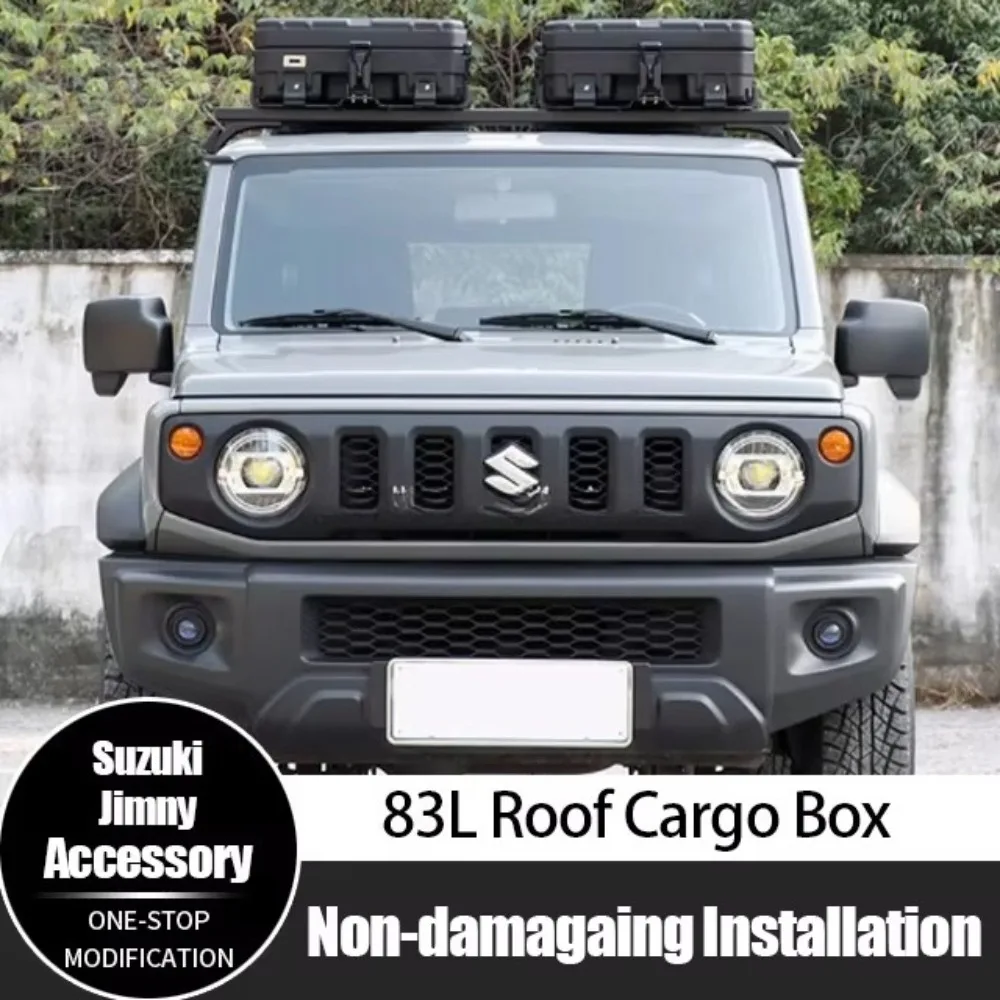 For Suzuki Jimney Accessories JB64 JB74 of the new LnInnovation 83L 1pcs Roof Box Roof Freight Box Top Rack