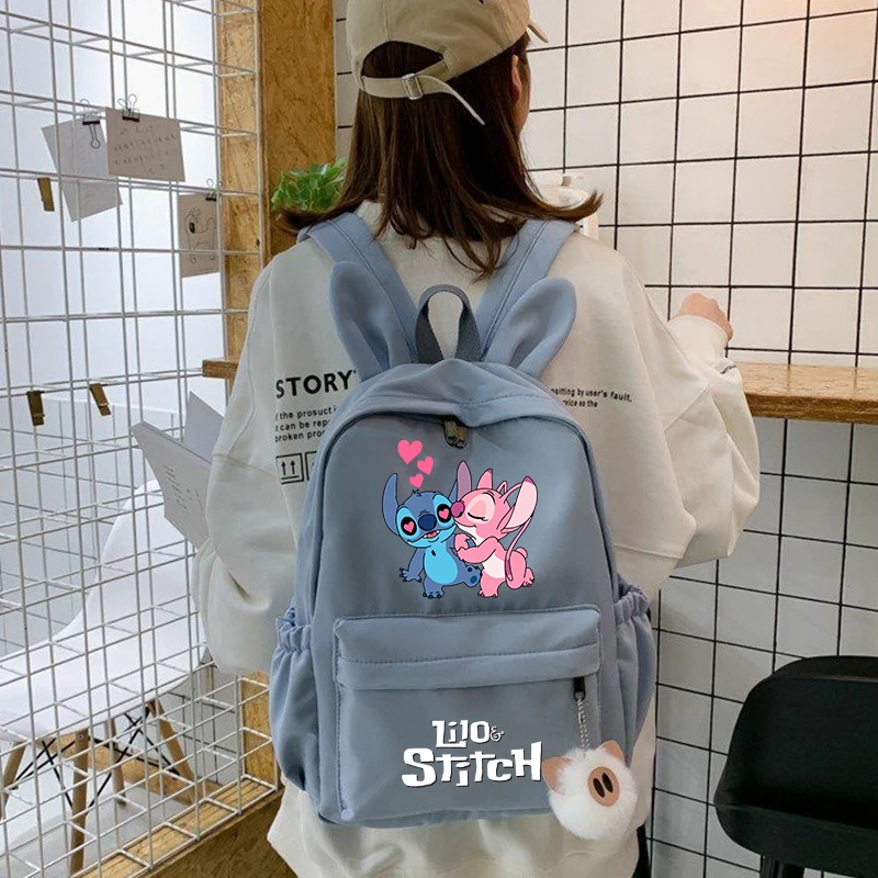 3Pcs/set Disney Lilo Stitch Backpack for Girl Boy Student Teenager Children with Lunch Bag Rucksack Women Casual School Bag Kids