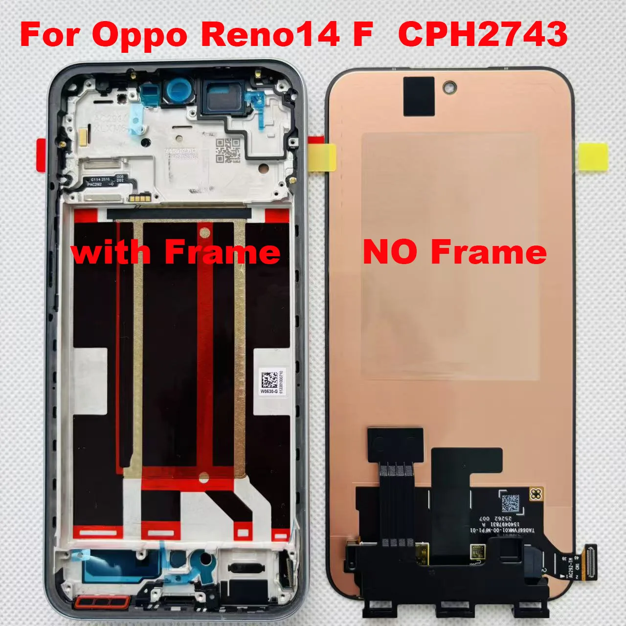 Original New AMOLED 6.57'For Oppo Reno14 F 5G CPH2743 Reno14 Pro 5G CPH2739 Reno14 LCD Display Touch Screen Digitizer Assembly