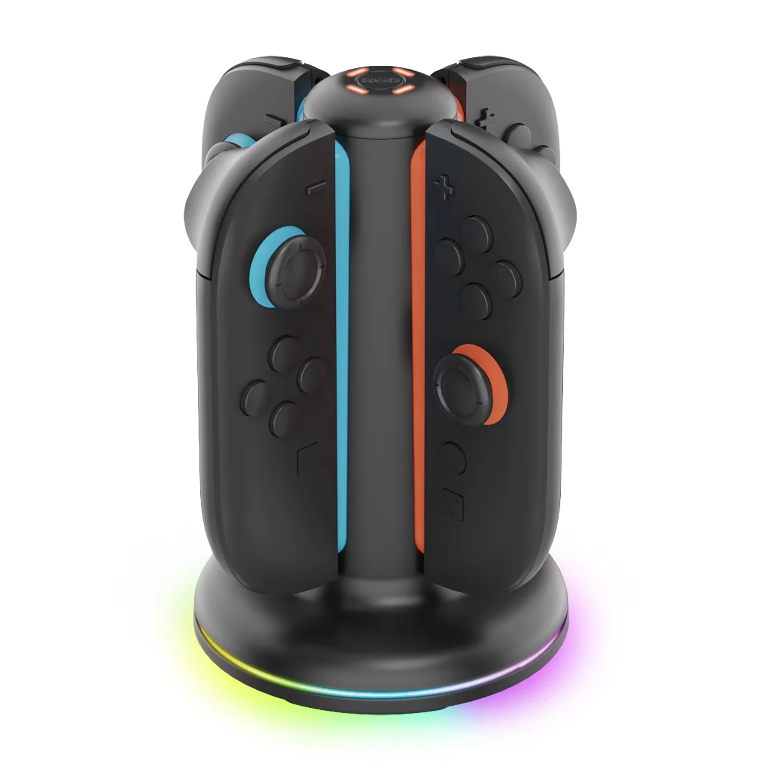 لمحطة شاحن NS 2 مغناطيسية 4 في 1 لملحقات Switch 2 Joy con، حامل وحدة تحكم Switch2 Joycon قاعدة شحن سريعة