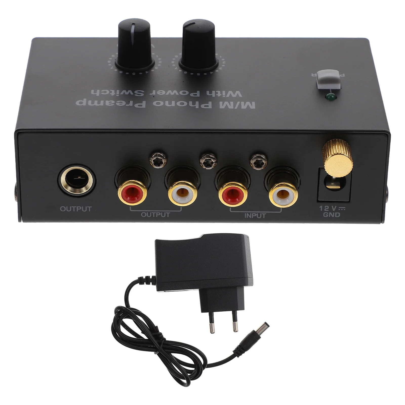 

Black Vinyl Turntable Amplifier Preamp For Home Stereo System Mini Amp With Low Noise Audio Performance Eu Plug