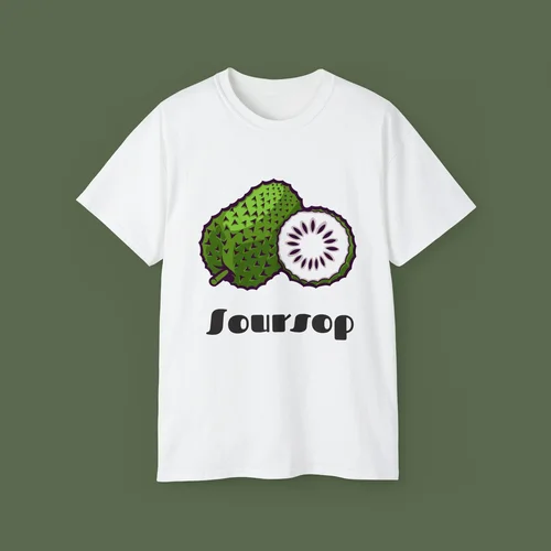 URBAN VEGISTA Soursop 티, 유니섹스 울트라 코튼 티 