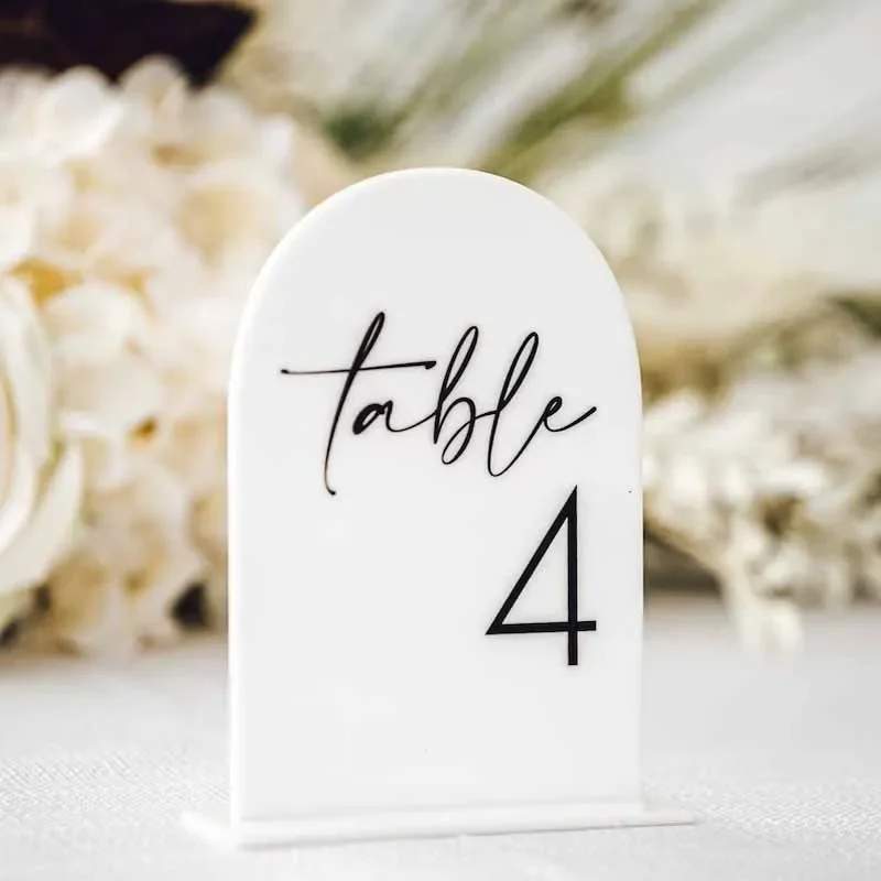 

Wedding Table Numbers Modern Arch Wedding Table Number Sign Wedding Centerpiece Modern Minimalist Acrylic Table Numbers