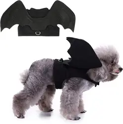 TONG Dog Cat Halloween Costume Bell Halloween Bat Wings Pet Costumes for Dogs Cats Halloween Party