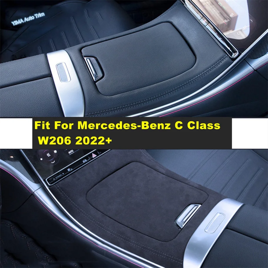 

Central Control Panel Protective Cover Trim For Mercedes-Benz C Class W206 2022 2023 2024 PU Leather / With Villus Accessories