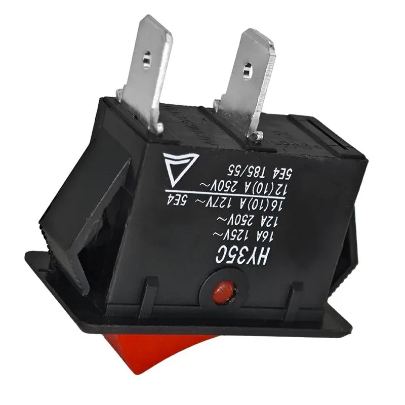 DT39 HY35C Push Button Switch 4 Pack On-Off 2-Pin AC 125/250V 16/12A Rocker Switch for Industrial Electric Boat