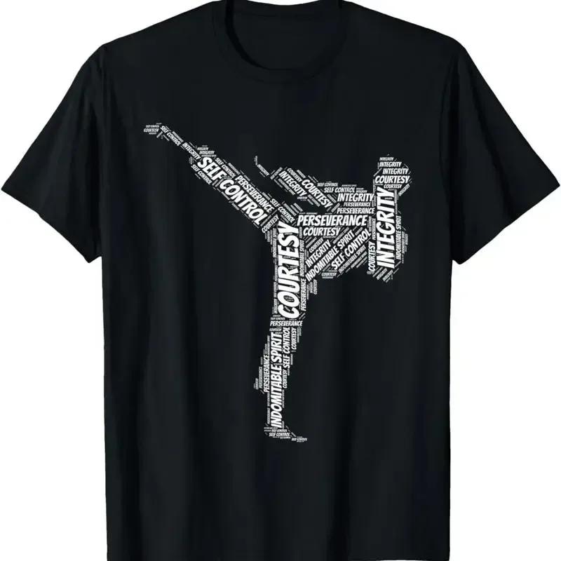 Taekwondo Fighter 5 Tenets Of TKD Martial Arts T Shirt