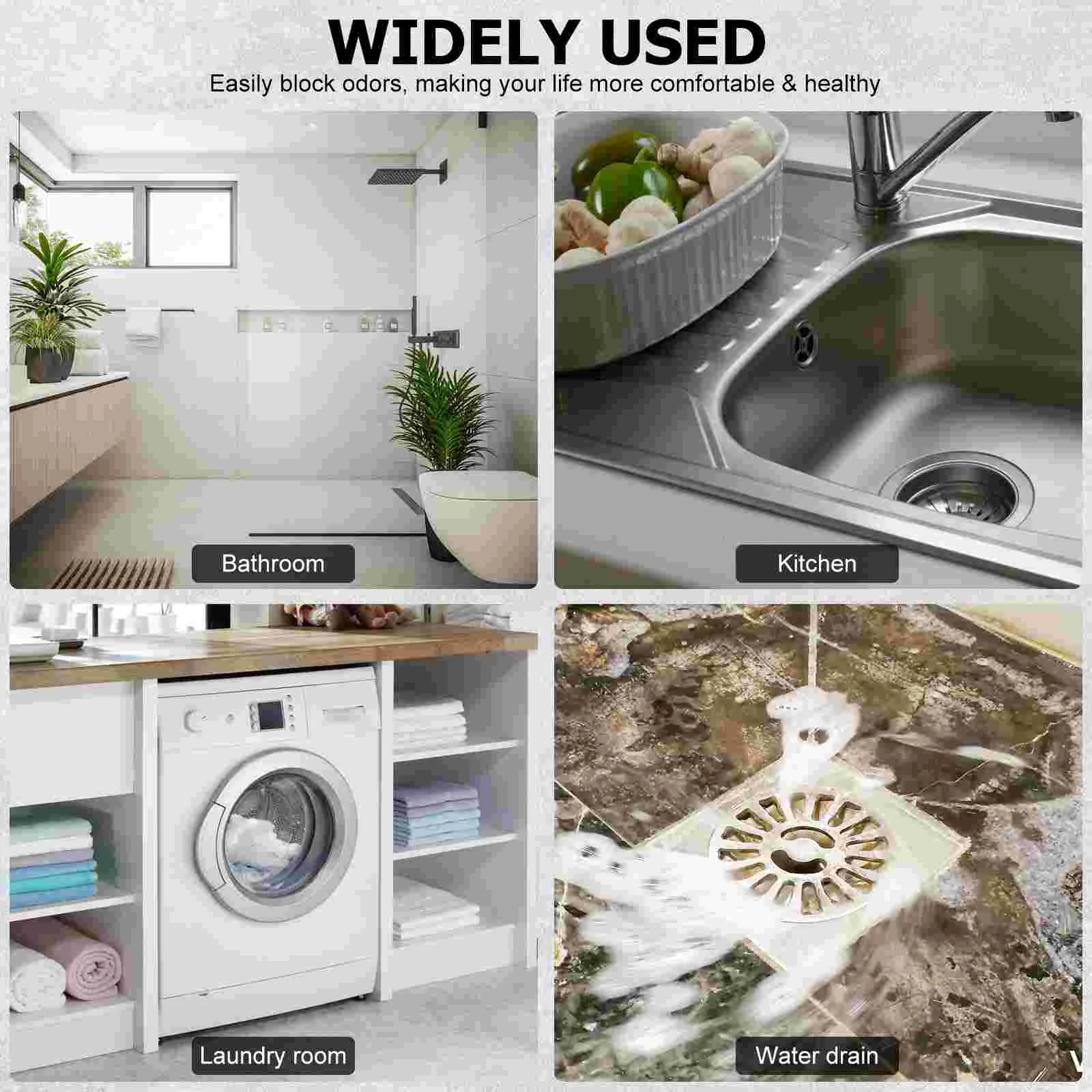 Floor Drain Core Sewer Odor Preventer Insect-Proof Inner Drainer Sink Strainer Stopper